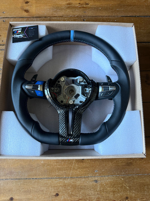 BMW Carbon Fiber Flat Bottom Steering Wheel F series