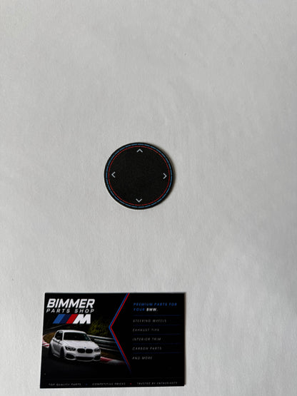 BMW iDrive Controller Alcantara Cover — M Stitching