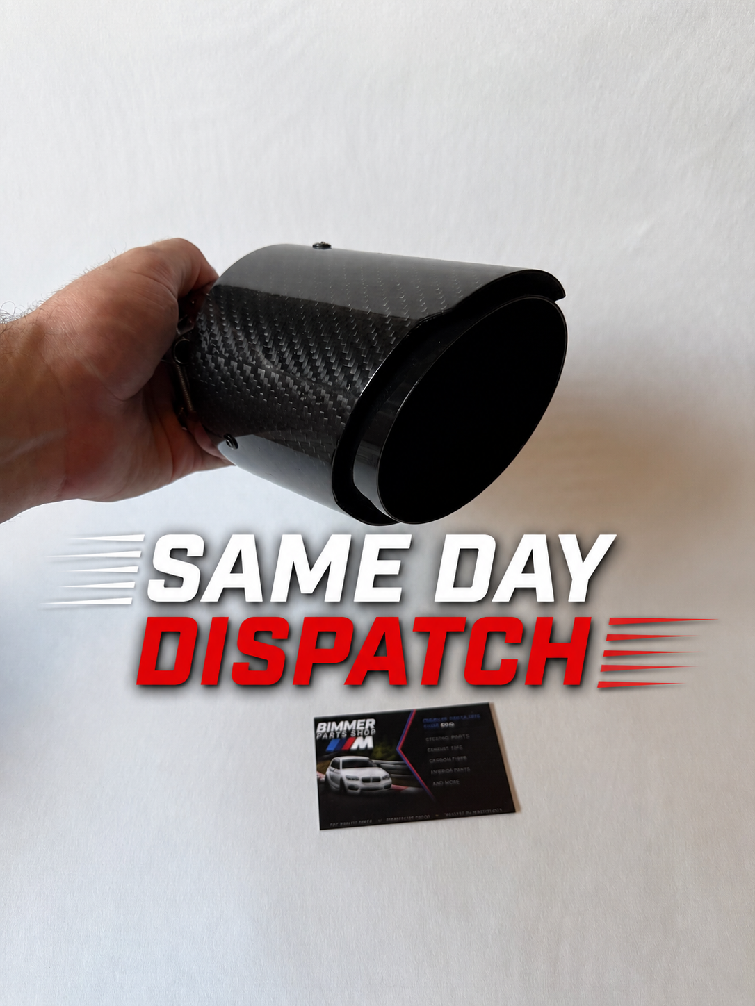 Black Carbon Fibre Exhaust Tips 60-101mm (4 inch)