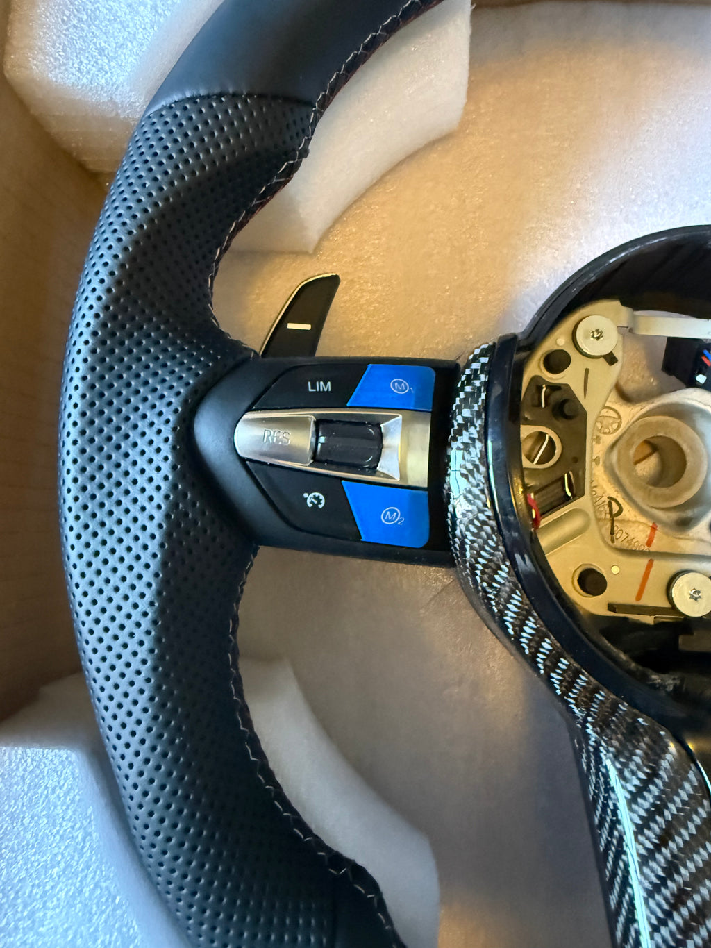 BMW Carbon Fiber Flat Bottom Steering Wheel F series