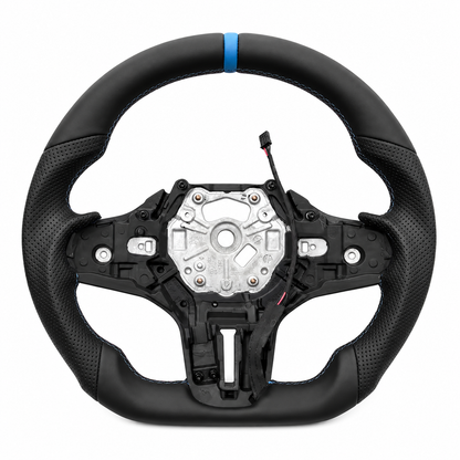 BMW G Series Flat Bottom Steering Wheel — Carbon Fibre & M Stitching