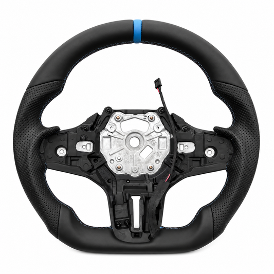 BMW G Series Flat Bottom Steering Wheel — Carbon Fibre & M Stitching