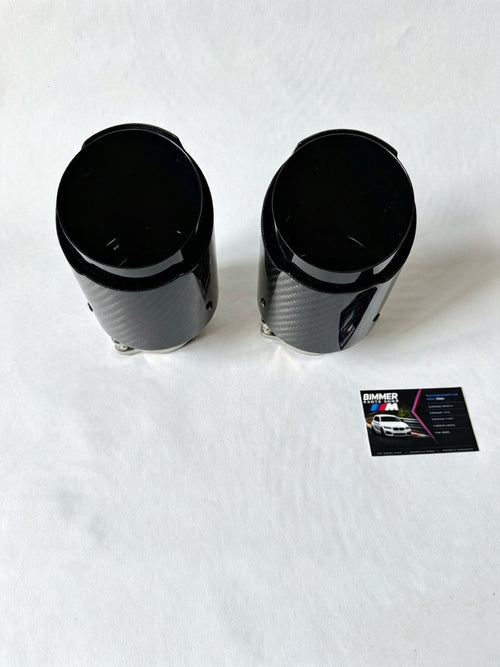 Black Carbon Fibre Exhaust Tips 60-101mm (4 inch)