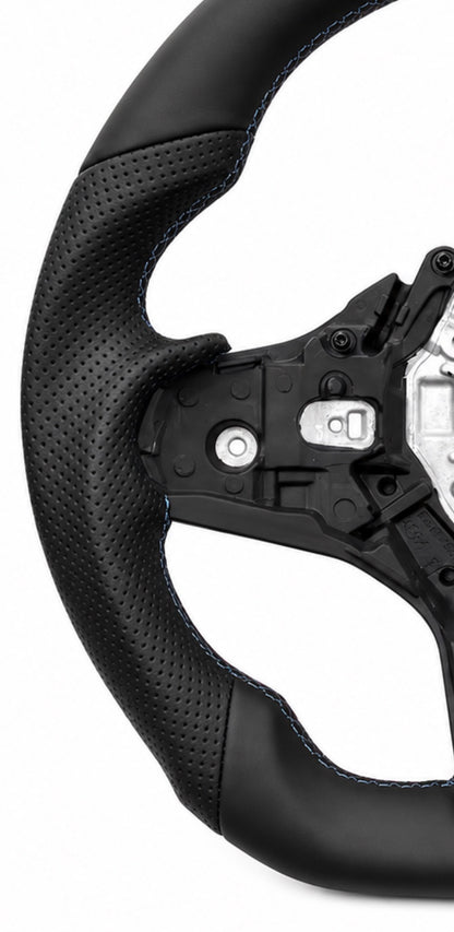 BMW G Series Flat Bottom Steering Wheel — Carbon Fibre & M Stitching