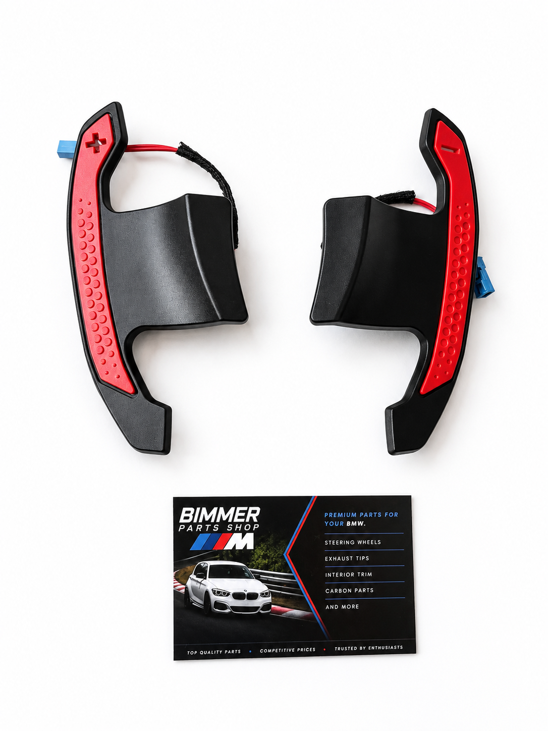 Carbon Fiber Paddle Shifters Red